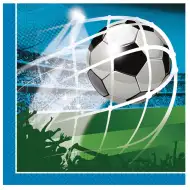 Nogometni motiv 2-slojni papirnati prtički, paket 20 kosov