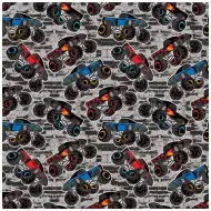 Ovijalni papir z motivom Monster Truck, velikost 100x70 cm