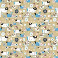 Pastelno obarvan ovijalni papir s kužki, 100x70 cm