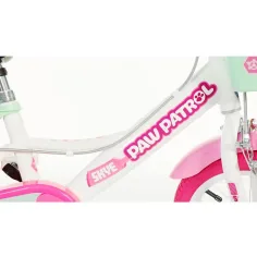 Paw Patrol Skye 14” otroško kolo s košarico in sedežem za punčko v roza-menta zeleni barvi – Dino Bikes kolo slika 4