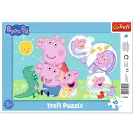 Peppa pujsa družinska zabava 15-delni okvirni puzzle - Trefl
