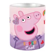 Peppa pujsa valjasta kovinska namizna posoda za pisala 10x11cm
