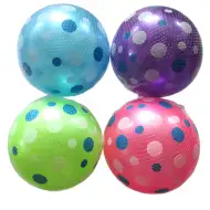 Pikčasta vzorčasta gumijasta žoga v več različicah s premerom 23 cm