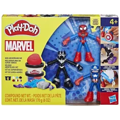Play-Doh: Marvel Herojske pustolovščine komplet modelirne mase z 3 figuricami - Hasbro
