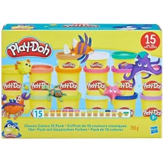 Play-Doh: komplet plastelina s 15 klasičnimi barvami - Hasbro