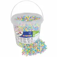 PlayBox: 5 mm MIDI pastelne barve likalne perle v vedru, paket 10.000 kosov.