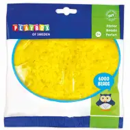 PlayBox: 5mm MIDI prozorne likalne perle v limonino rumeni barvi, pakiranje 6000 kosov.
