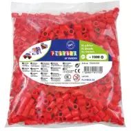 PlayBox: 9 mm XL MAXI likalni perle, 1000 kosov, rdeča barva