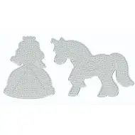 PlayBox: 9 mm likalna podloga za perlice z obliko samoroga in princese, 2 kosa