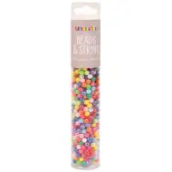 PlayBox: Barvne kroglice s kristalnim učinkom za nizanje, komplet 650 kos