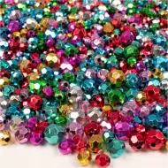 PlayBox: Barvne kroglice v obliki diamanta, velikosti 8, 10 in 12 mm, 250 g set