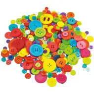 PlayBox: Barvni gumbi različnih velikosti v pakiranju 500g