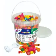 PlayBox: Barvni leseni biseri za kuhanje v vedru 250g