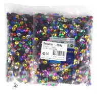 PlayBox: Barvni prišiti bleščice 6mm paket