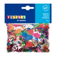 PlayBox: Bleščice različnih velikosti, barv in oblik v 50-gramskem pakiranju.