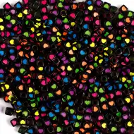 PlayBox: Črn plastičen set kroglic v obliki srca, 300 kosov