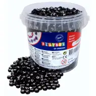 PlayBox: Črni okrogli biseri v kompletu, 2500 kosov