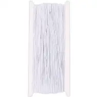 PlayBox: Elastična bela vrvica v kolutu dolžine 50 metrov in debeline 1 mm.