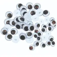 PlayBox: Gibljive očesne gumbe, 150-delni set v dveh velikostih.
