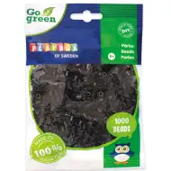 PlayBox: Go Green 5mm MIDI likalne perle, 1000 kosov, črne barve.