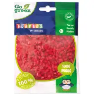 PlayBox: Go Green 5mm MIDI likalne perle, 1000 kosov, rdeče barve