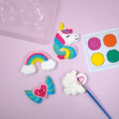 PlayBox: Komplet za izdelavo hladilniškega magneta z mavčnim ulitkom – samorog slika 4
