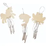 PlayBox: Komplet za izdelavo živalskih vetrnih zvončkov, 12-delni