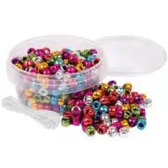 PlayBox: Kovinske perlice za nizanje, 300 kosov