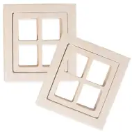 PlayBox: Leseni okenski set 2 kosa 8x8,5 cm