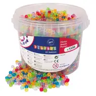 PlayBox: Majhne prozorne perlice za nizanje, 5000 kosov