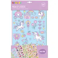 PlayBox: Mega komplet nalepk z enorogovim vzorcem - 500 kosov