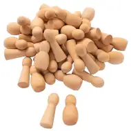 PlayBox: Naravne lesene figure 40x47mm, paket 50 kosov