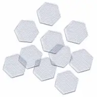 PlayBox: Paket osnovnih plošč v obliki šestkotnika za 5mm MIDI likalne perle, 7,5 cm, set 10 kosov.