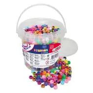 PlayBox: Plastične kroglice v kovinski barvi, pakirane v vedru, 1000 kosov