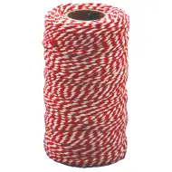 PlayBox: Rdeče-bela bombažna nitka 100m