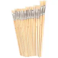 PlayBox: Set čopičev z ravno glavo iz ščetin divjega prašiča, 18 kosov