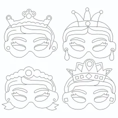 PlayBox: Set papirnih mask princesk, 12 kosov slika 2