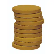 PlayBox: Temno oker barva vodene barve, krog 30mm, 1 kos