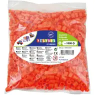 PlayBox: paket 1000 XL MIDI zaželeznih perlic premera 9 mm v oranžni barvi