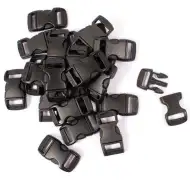 Playbox: 10-delni komplet plastičnih črnih zaponk, 11 mm