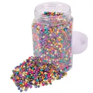 Playbox: Komplet pastelnih steklenih perlic mix – Ø 5 mm, ~500g