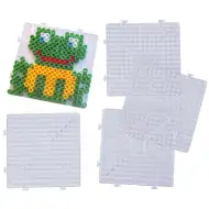 Playbox: XL likalni perle osnovna plošča komplet – 5 kosov, kvadratne oblike, povezljive