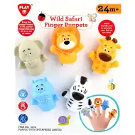Playgo: Safari živali, komplet 5 lutk za prste