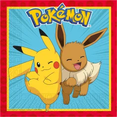 Pokémon komplet papirnatih serviet - dvoslojne, 33 x 33 cm, 20 kosov