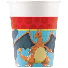 Pokémon papirnate skodelice, komplet 8 kosov, 200 ml