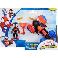 Póki in njegovi čudoviti prijatelji: figurica Milesa Moralesa z vozilom Techno-Racer - Hasbro