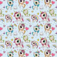 Prisrčen ovijalni papir z vzorcem samoroga, 100x70 cm