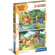Pustolovščine medvedka Pua, 2 × 60-delne Supercolor sestavljanke - Clementoni