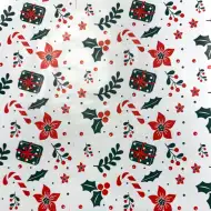 Rdeč ovojni papir s sladkorno palčko 200x70 cm