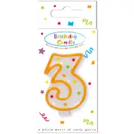 Rojstnodna pikčasta sveča številka 3